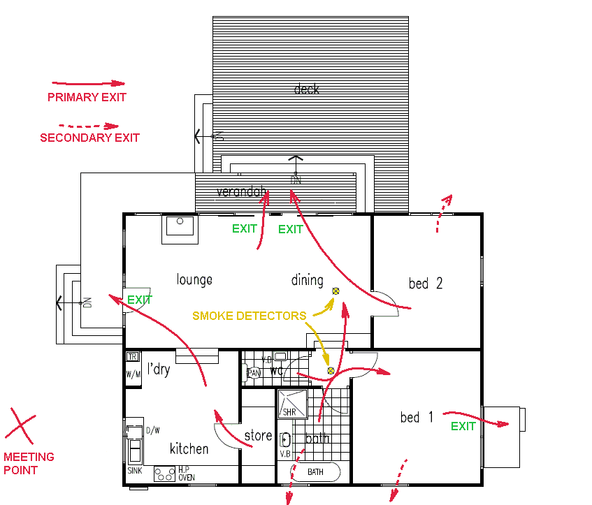 Fire Plan of house badger weir road